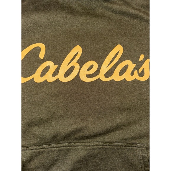 Cabela's Sweatshirt Hoodie Pullover Green Mens Sz L Hunting Fishing - Picture 3 of 4
